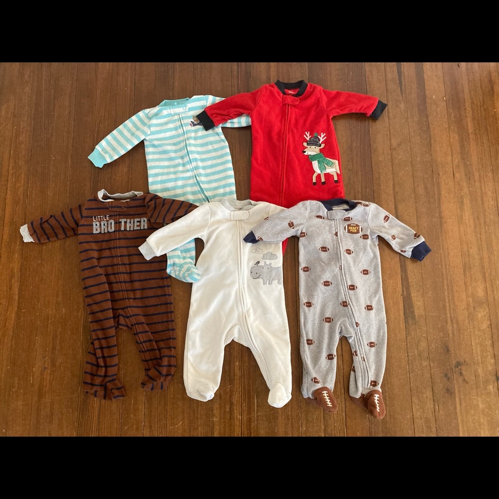 Boys Fleece Carter’s Pajamas 6 Months